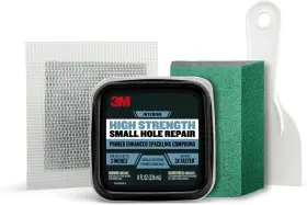 3m 068060469564 High Strength Small Hole Repair Kit Inlcudes Spackling 4 Piece Set White