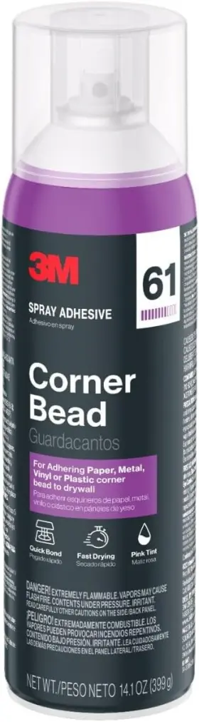 61-nat 3m Corner Bead 61 Spray Adhesive 14.1 Oz. Low Voc Quick Bond Fast