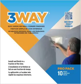 3way 445029077047 Inside Drywall Corner 10 Pack