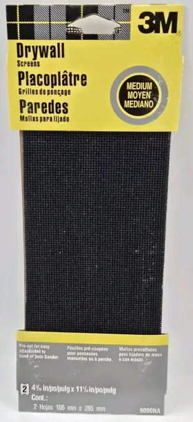 9089na 9090na Lot 25 Packs 3m Fine Meidum Drywall Sanding Screens 4- / Inch 11- #2
