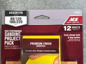 1315522 Ace Drywall Sanding Project Pack With 12 Sheets 80/120/180/220 Grits New #2