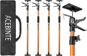 Abs-150-ora Acebinte 4pk Support Pole Steel Telescopic Adjustable 3rd Hand System Orange