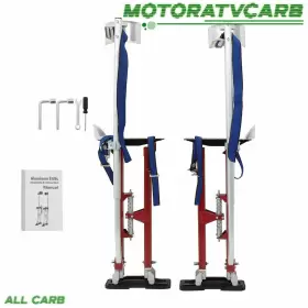 Mot3345572 All-carb 24-40 In Aluminum Drywall Stilts Tool For Taping Painting Painter Red