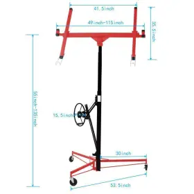Gh-cyw4-1422 Amucolo 11ft.black Red Drywall Lift Panel Hoist Jack Lifter #2