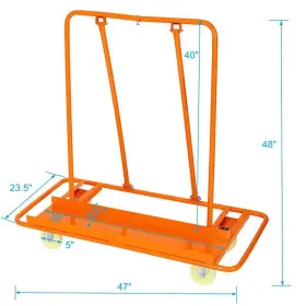 Yead-cyd0-bzv8 Amucolo Drywall Carts Heavy Duty Orange Cart Sheet Panel Dolly #3