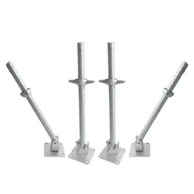 477-3-24 Anaqa Gaeaauto 4 Pack Scaffold Swivel Screw Jack Solid Stem Adjustable Sliver