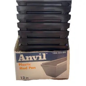 Anvil 030699927623 Plastic Drywall Mud Pan 12in Set Of 8