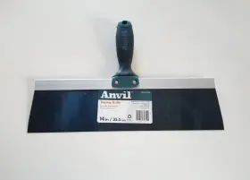 1004215366 Anvil 14 Inch Blue Steel Taping Knife With Soft Grip Handle New