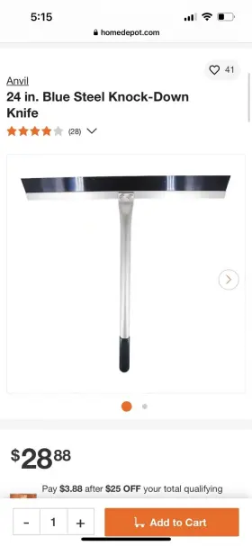 1221 Anvil Knock Down Knife 24 Inch #2