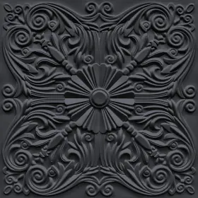 A10904p12bk Art3d Decorative Ceiling Tile 2x2 Glue Up Lay In 12 Tiles Black