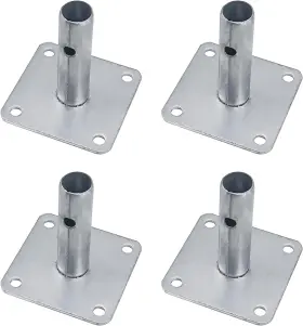 Am516-1 Astamotor 4 Pcs Scaffold Base Plates For Baker Style Scaffolding Galvanized Silver