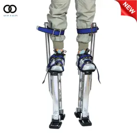 Apo189992 Autoooparts 15 Inch -23 Adjustable Drywall Stilts Tool For Painters Walking Taping Silver