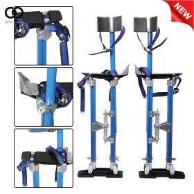 Apo245512 Autooparts Aluminum Adjustable Drywall Stilts For Painting Painter Light Blue 24ftft - 40ftft #2