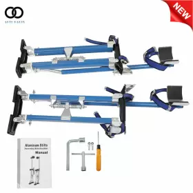Apo245512 Autooparts Aluminum Adjustable Drywall Stilts For Painting Painter Light Blue 24ftft - 40ftft