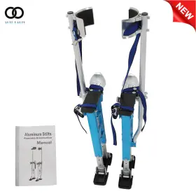 Apo252480 Autooparts 18ftft-30ftft Aluminum Blue Drywall Stilts Lightweight For Putting Up