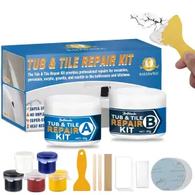 Xbg-a5 Balldanlu Porcelain Repair Kit Fiberglass Tub And Tile Large Black