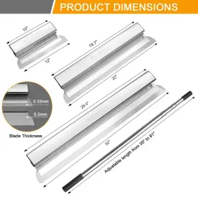 Baojiafu 768481123693 Drywall Skimming Blade Set 12 Inch 22 And 32 Tools With 35 - 81 Stainle #2