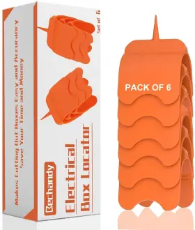 Bechandy 772060199139 6 Pack Drywall Outlet Marker - No Measuring Needed Marking Orange