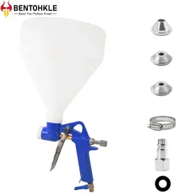 021562255 Bentohkle Air Texture Spray Gun Tool Drywall Sprayer With 3 Nozzles 4mm 6mm 8mm