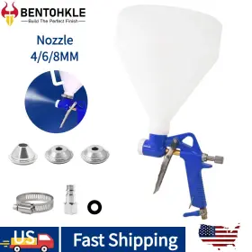 852136520 Bentohkle Drywall Texture Sprayer Wall Painting Tool Air Gun With 4 6 8mm Nozzles