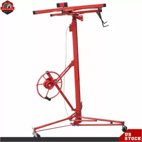 Ber217335 Berliii Drywall Rolling Lifter Panel Hoist Jack 16 Ft With Lockable Wheels New #2