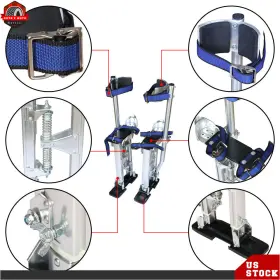 Ber356265 Berliii 24-40 Drywall Painting Stilts For Painter Taping Tool Silver Aluminum Stilt #2