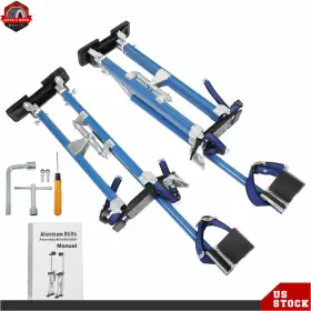 Ber460335 Berliii 24 Inch - 40 Professional Grade Adjustable Drywall Stilts Light Blue New