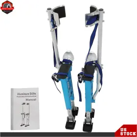 Ber473400 Berliii 18ftft-30ftft Lightweight Premium Grade Aluminum Alloy Blue Drywall Stilts For Adult