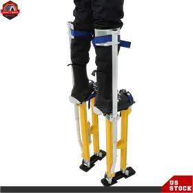 Ber473415 Berliii Aluminum Alloy Construction Adjustable 24 Inch -40 Drywall Stilts Tool Yellow #3
