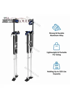 Bettercloud 940981274455 Drywall Stilts 48-64 Inch Aluminum Tool Stilt For Painting Painter Taping New