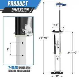 Sy-gq-002-40-bk Bezt Adjustable Aluminum Alloy Stilts 24 Inch -40 For Walking Taping Finishing Tool Black #2