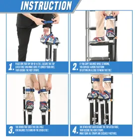 Sy-gq-002-40-bk Bezt Adjustable Aluminum Alloy Stilts 24 Inch -40 For Walking Taping Finishing Tool Black