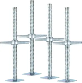 Jsj-24 Bgtlgio Scaffold 24 Inch Adjustable Leveling Galvanized Screw Jack With Base Silver