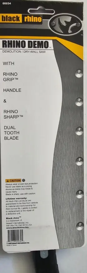 00034 Black Rhino Drywall Hand Saw #3