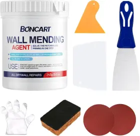 Bodrk-1 Boncart 8.6oz Drywall Patch Repair Kit - Professional All-in-1 Tool Set White-1
