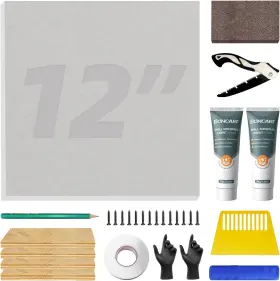 Dr0001 Boncart Drywall Repair Kit Panel 12 Inch X12 Patch White