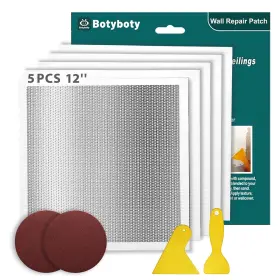 Bo-wr-5 Botyboty Drywall Repair Kit 12 X Inch Patch Large Inches Grey
