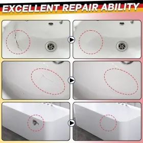 Xbg-pa-eu-jo-1018-fr Brand Auensten Porcelain Repair Kit Fiberglass Tub Shower Sink Bathtub White #3