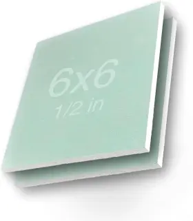 Dnx662 Brand Denex Drywall Repair Panel - 6 Inch X6 X1/2 2 Pack Moisture Resistant Green