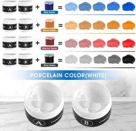 Lb0002 Brand Lanbokit Tile And Fiberglass Tub Repair Kit Black Brown Maroon Blue Gray White #2