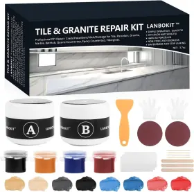 Lb0002 Brand Lanbokit Tile And Fiberglass Tub Repair Kit Black Brown Maroon Blue Gray White