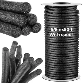 3733 Brand Motimind 5/8 Inch X 50 Ft Foam Backer Rod For Gaps Joints Black