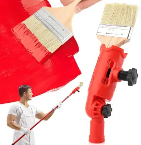 22421048 Brand Puraten Multi-angle Paint Brush Extender With Wooden Handle Paintbrush For High Red
