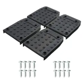 Branded 705353098031 4-piece Drywall Stilt Sole Replacement Kit - Non-slip Rubber Floor Pads With Scr
