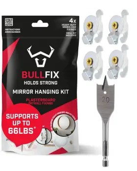 Bullfix 065002347138 Mirror/picture Hanging Kit - Heavy Duty Drywall Anchors For Pictures
