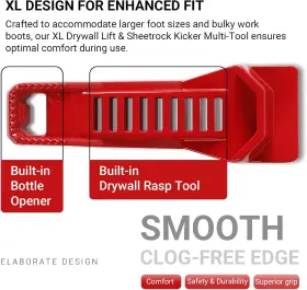 Calvana 313055086012 2 Pack Xl Drywall Lift And Sheetrock Kicker Multi-tool Set With Built-in #3