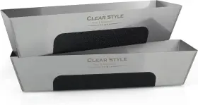 Md204 Clear Style Stainless Steel Mud Pans 2 Pack 14-inch Drywall Taping Tools With
