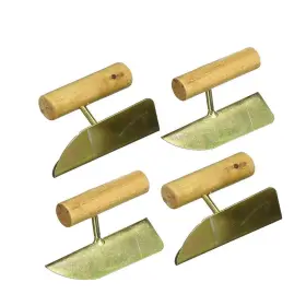 Comok 656141004327 4pcs Drywall Corner Tool Wooden Handle Outside Inside Trowel Hardware