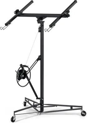 Pq14nlpaxy Cozony 11x4ft Drywall Lift Rolling Lifter Panel Sheetrock Hoist Jack 360 Wheel
