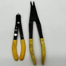 45358 Craftsman Vtg Sears Snap Ring Pliers Yellow Handle Tools Free Second Pair